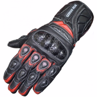 Front view of classic Motorcycle and Leather Gloves. Matching gloves to motorcycle jackets, they provide warmth & protection against the elements. Crafted with attention to detail, they ensure a secure grip & ultimate comfort. In stock, free return