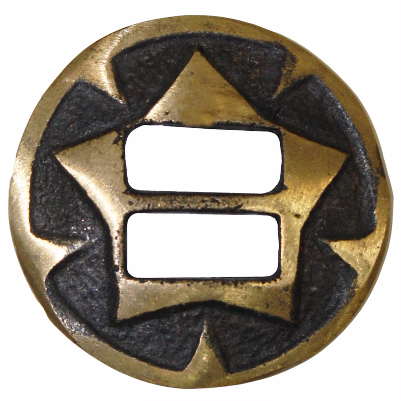 RadMasters 4 x Conchos for biker vests cowl western leather vest 3.3 cm Ø metal brass