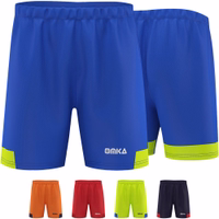 Dark Blue men’s football shorts front and back view, breathable quick dry moisture wicking design for training, gym, and performance sports.