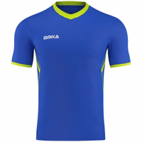 OMKA jersey set, 2 pieces Blue front view jersey only, OMKA men’s breathable polyester training jersey designed for fitness, football, and active sports use.