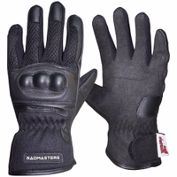 RadMasters, Women's Motorcycle Gloves Motorcycle Biker Gloves Black Front & rear view of Ultimate Comfort Crafted from soft textile and leather, these gloves feature Thinsulate fibers for superior comfort. The sweat-absorbing material ensures your hands stay dry during rides. Enjoy free next-business-day delivery.