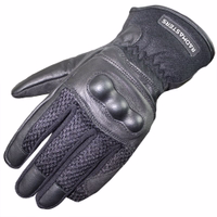 RadMasters, Women's Motorcycle Gloves Motorcycle Biker Gloves Black Front view of Enhanced Grip With the palm made entirely of leather, these gloves offer an excellent grip on motorcycle handlebars. The flexible design ensures easy handling, making them perfect for long rides