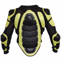 Back view of motorcycle yellow armor protective jacket with ergonomic design strong back protector elastic belt and secure fit delivering excellent impact resistance for motocross buy now today
