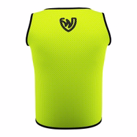 German Wear 12-Pack Soccer Bibs Back view of German Wear 12-Pack Soccer Yellow Bibs crafted with soft breathable dual mesh polyester fabric short sleeve training style and easy fit ideal for team practice sessions buy online