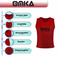 OMKA 12-Pack Soccer Bibs Features of OMKA 12-Pack Soccer Red Bibs include premium mesh fabric elastic comfort sleeveless fit and durability built for soccer basketball rugby and multi sport team practice buy online.