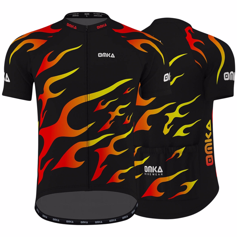 OMKA Pro Mens Team Racing Performance Cycling Jerseys with sublimation printing