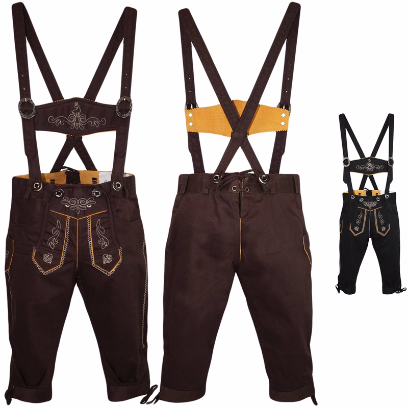 Bavarian Kids trachen jeans pants with suspenders