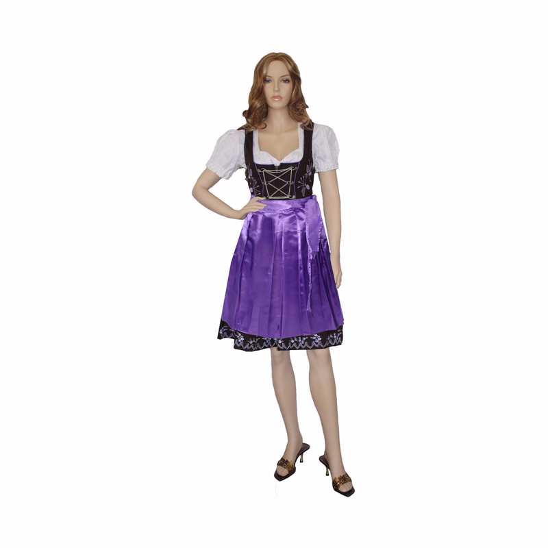 3-piece midi dirndl traditional dress