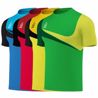 Men's OMKA Teamwear Football Shirt Show your support with the Omka Sport handball jersey! Featuring green, yellow, red, and blue colors, this fan jersey has a round neck, short sleeves, and a double-layered design. Made from 100% polyester, it's perfect for the world championship!