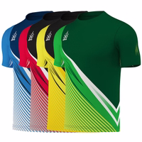 OMKA Team Sport Soccer Jersey All color collection of the OMKA Team Sport Soccer Jersey in green red yellow and blue showcasing breathable micro polyester fabric, digital striped design, and durable athletic fit perfect for team sports buy online