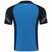 Omka Teamwear Fußballtrikot 100 % Polyester Ein grünes Sporttrikot mit Rundhalsausschnitt und Punktmuster auf der Rückseite. Das Shirt ist für Fußball oder Soccer konzipiert und besteht aus 100 % Polyester mit feuchtigkeitsabsorbierenden Eigenschaften, ideal für Mannschaftssportarten.