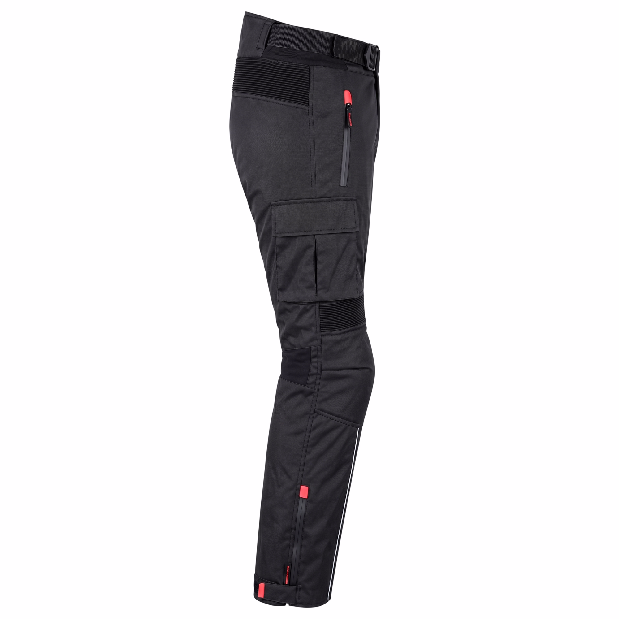 Vorderansicht – Textile kombinierbare Motorradhose GW322T. Hergestellt für Langlebigkeit aus Cordura-Polyester 600D mit rostfreien Knöpfen. Erobern Sie die Straße stilvoll und erleben Sie Fahrspaß mit German Wear. Jetzt kaufen – Rabatt verfügbar!