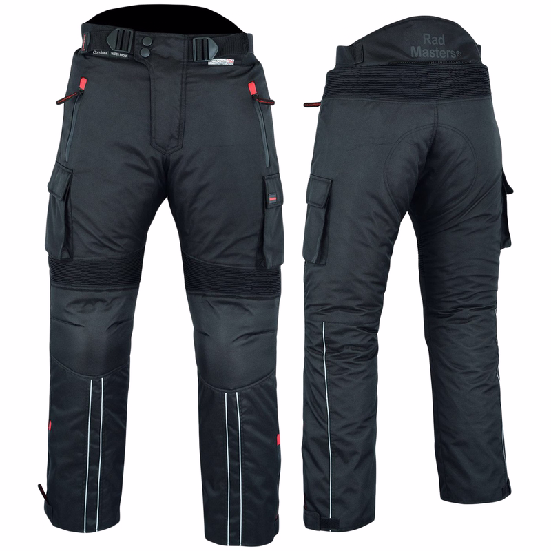 BULLDT Motorbike Trousers Cordura Pants Textile Combinable - Black Front& rear view of trousers,GW322T black Upgrade your riding adventure with BULLDT classic Cordura Motorbike Trousers. Unbeatable hybrid protection, removable lining, and Scotch lite 3M Reflectors for safety. German Wear™ best quality secure!