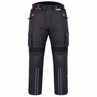 Rear view of trousers, Gear up for adventure with black Cordura Pants. Designed for comfort and protection, featuring ribbed stretchable material and wind-resistant fabric. German Wearâ„¢ expertise for the ultimate ride! Premium product, free return