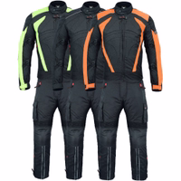 Experience ultimate protection with orange BULLDT's Motorcycle Suit. Front view features Approved protectors on arms and shoulders. Innovative Design: Appeals seeking cutting-edge products. Reflectors for visibility Buy today.