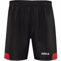 OMKA Men's Jersey Set, Size 6, 2-Piece Teamwear (Jersey + Shorts) OMKA red shorts front view. Comfortable micro polyester fabric with breathable design. Perfect match for team sports jersey set and men’s fitness wear.