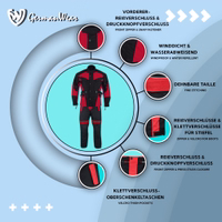 Cordura Motorrad 2-teiliger Kombi-Set Erleben Sie erstklassigen Schutz mit Motorrad-Hosen aus hochwertigem Cordura-Polyester 600D, das absolute Wasserabweisung garantiert. Der Reißverschluss mit Klett am Saum ermöglicht einfaches Öffnen, ideal für das Anziehen von Motorradstiefeln.