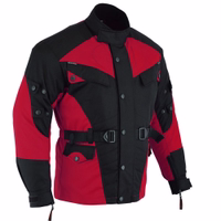 Cordura Motorrad 2-teiliger Kombi-Set Meistern Sie jedes Wetter mit den roten Cordura-Motorradhosen. Verstellbarer Taillengürtel und Hosenbeine für optimale Passform, während das gerippte Stretchgewebe maximalen Komfort und Flexibilität bietet. Kostenlose Lieferung.