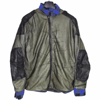 inner view of The BULLDT Motorcycle Shirt in lumberjack look features Aramid fibers, removable protectors, and DuPontâ„¢ KevlarÂ® lining. Available in red, blue, black, and grey. Free next-day delivery. Offers protection against wind