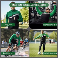 Grün Trainingsjacke für Herren, gezeigt für Joggen, Fitnessstudio, Radfahren und Sporttraining