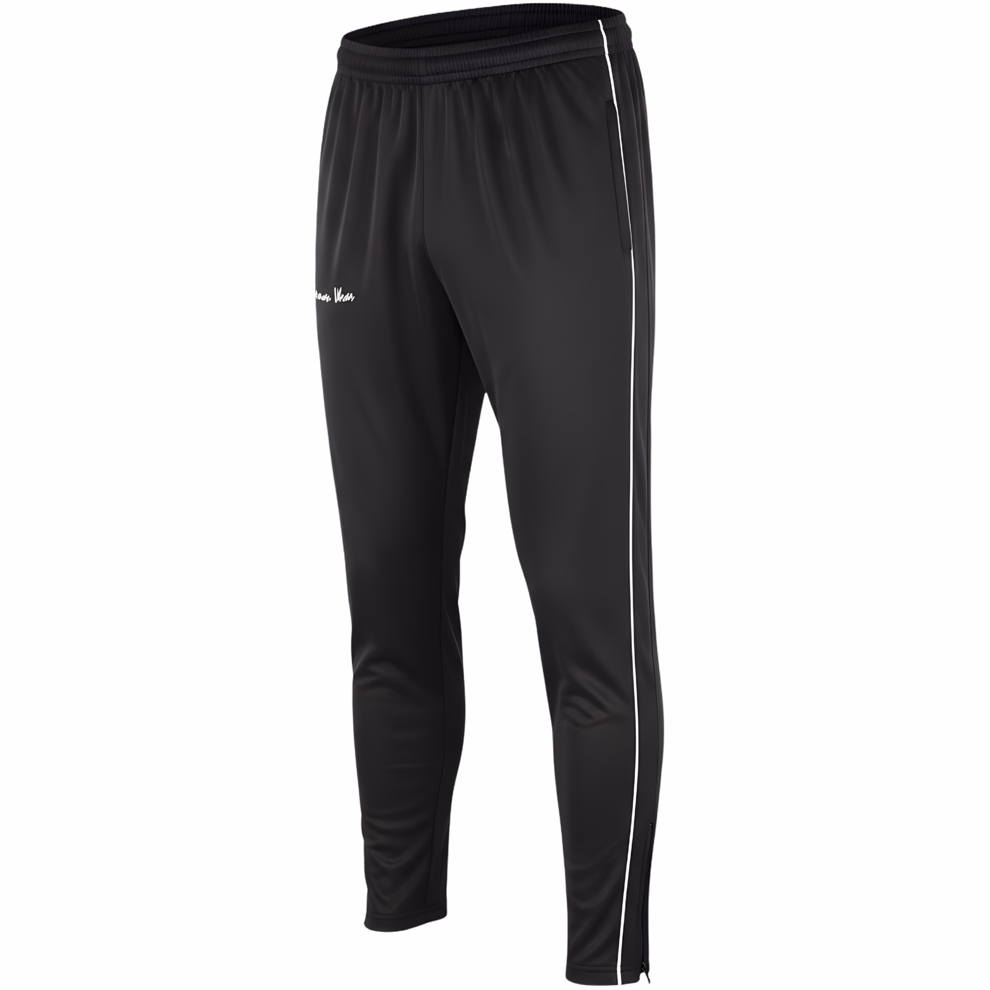 Stilvolle schwarze Gym-Hose für Männer – Schwarze Herren-Fitnesshose mit Reißverschlusstaschen, langlebige Hose für Outdoor-Training, Fußball-Trainingshose, schwarze Trainingshose, atmungsaktive Herren-Hose, Fußball-Trainingshose.