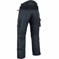 BULLDT Motorrad-Textilanzug für Herren Rückansicht der BULLDT Herren Motorrad Textil Neon Orange Hose mit ergonomischem Sitzbereich, Nierenstütze, CE geprüften Protektoren, reflektierenden Details und robustem Cordura Gewebe online bestellen