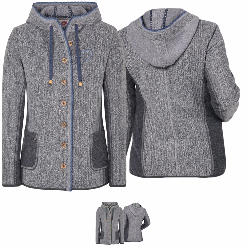 WILHELMINA Women's Knit Cardigan Wool Janker Traditional Jacket
