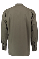 Men's Tract Green Traditional Trachten Hunting Shirt Back view of Traditional Hunting Shirt for Men Classic Costume Style with Long Sleeves Cotton Fabric and Lederhose Design Stylish Details for Outdoor Wear Buy Traditional Shirt Online Shop Hunting Shirt Today