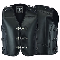 Embrace the road with Best quality Heavy Duty Biker Vest. Made from premium cowhide leather, it's both robust &luxurious. Featuring a convenient carabiner front closure &ample pockets, it's a must-have for any serious rider. Free next-day Delivery