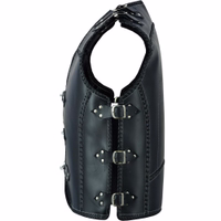 Revamp the biker look with an awesome Heavy Duty Biker Vest. Made of premium cowhide leather, it's both rugged &refined. Featuring a convenient carabiner front closure &practical inner pocket, it's the perfect addition to a riding gear collection.