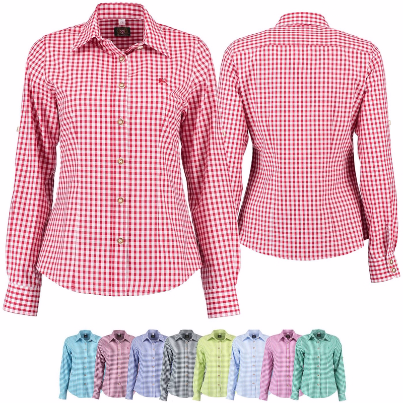 Trachten Blouse for Trachten lederhosen blouse Trachten fashion checkered
