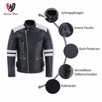 Lederrock maßanfertigung Maßgeschneiderte nach Mass Trend452R Die Herren-Motorradjacke präsentiert ein Design mit Innenansicht. Verfügt über leicht asymmetrische Reibschluss und ist mit Protektoren für Arme, Schultern, Ellbogen, Rücken gesichert.