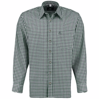 Front View of Traditional Lederhosen Shirt Dark green Embroidered Trachten Shirt for Men Long Sleeve Premium Bavarian Carnival Shirt Comfortable German Traditional Shirt by Orbis Shop German Clothing Get Now
