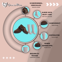 Herren Bayerische Trachtenschuhe mit Socken Produktmerkmale: Dunkelbraune bayerische Traditionsschuhe mit Socken, handgefertigte Wildleder-Brogues, original handgenäht, Schnürverschluss und 40 cm kurze Socken – bequem, ideal fürs Oktoberfest, authentische deutsche Tracht. Jetzt online kaufen!