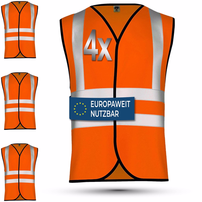 12x Warnweste Sicherheitsweste Auto Sicherheitswarnweste Pannenweste