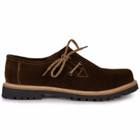 Here’s the German translation: **Herren-Bayerische Traditionsschuhe in Dunkelbraun** Here’s the German translation: **Traditionelle bayerische Haferlschuhe für Herren, handgefertigt aus 100 % Veloursleder. Mit weichem Innenlederfutter und kurzem Schaft bieten diese Schuhe sowohl sicheren Halt als auch außergewöhnlichen Komfort.**