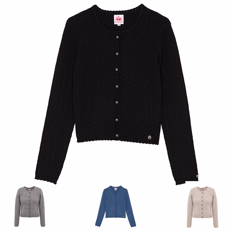 Delo Damen Strickjacke Janker Trachten jacke