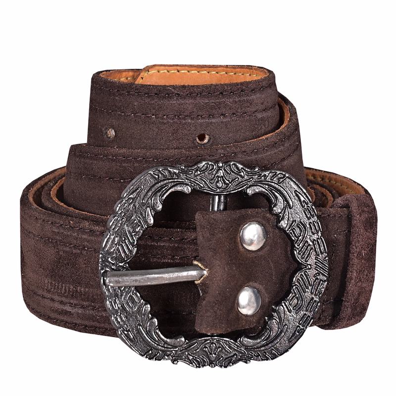 Herren Traditioneller Ledergürtel Dunkelbrauner Ledergürtel, handgefertigt in Deutschland aus hochwertigem Rindsleder. Mit traditioneller Metallschnalle für Langlebigkeit und Eleganz, ideal für Jeans, Hosen und traditionelle Trachtenmode.