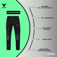 Die BULLDT Damen Motorradschutzhose Schwarz mit Kevlar Futter, Gürtelschlaufe, Oberschenkeltasche und herausnehmbaren Protektoren für Komfort, Haltbarkeit und Design Jetzt kaufen