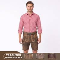 Bayerische Herrenlederhose mit traditionellem Gürtel 4th-1721086417-GW722-Bayerische-Hose-mit-traditionellem-Guertel--authentische-Trachtenbekleidung-fuer-Herren--traditionelle-Lederhose-mit-aufwendiger-Stickerei--bayerische-knielang_2.jpg