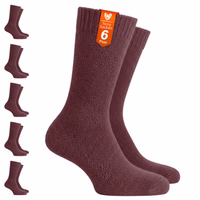 6 pairs of terry cozy socks in one package, text “Terry Socks 6 Pairs” visible