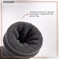  Nahaufnahme einer Thermosocke, Socke flach liegend, strukturierte Oberfläche sichtbar