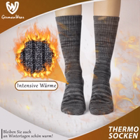  Verpackung von Thermosocken mit deutschem Text 'Intensive Wärme' sichtbar
