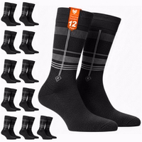 12er-Pack Thermosocken in Schwarz mit TOG 2.0, vollständig gefüttert mit Fleece socken 12-Paar schwarze Socken in einer Verpackung mit der Aufschrift „Thermo Socken 12 Paar“