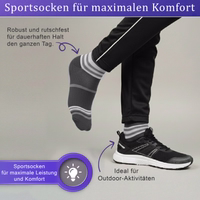 3er-Pack dünne Sportsocken aus Baumwolle in Charcoal– ideal für Laufen Nahaufnahme einer flach liegenden, leichten Unisex-Sportsocke, die die Frottee-Oberfläche zeigt