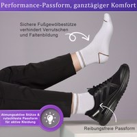 3er-Pack dünne Sportsocken, weiß, aus atmungsaktiver Baumwolle – ideal für Laufen, Fitness, Training und alle aktiven Workouts Sportsocken mit deutschem text zur performance-passform, rutschfester sitz
