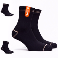 3er-Pack dünne Sportsocken, schwarz, aus atmungsaktiver Baumwolle – ideal für Laufen, Fitness, Training und alle aktiven Workouts Verpackung mit 3 paar sportsocken aus atmungsaktiver baumwolle, geeignet für training