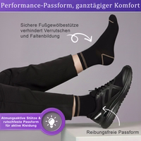 6er-Pack dünne Sportsocken, schwarz, aus atmungsaktiver Baumwolle – ideal für Laufen, Fitness, Training und alle aktiven Workouts Sportsocken mit deutschem text zur performance-passform, rutschfester sitz