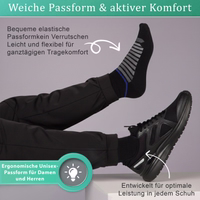 3er-Pack kurze Sport-Knöchelsocken – schwarze kurze Sportsocken für Laufen, Fitnessstudio oder den Alltag sport-knöchelsocken mit deutschem text auf der verpackung, schlichtes unisex-design