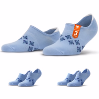3er-Pack Damen Fancy Knöchelsocken in, aus Baumwolle 3-Paar Knöchelsocken in einer Verpackung, dekorative Symbole auf den Socken sichtbar